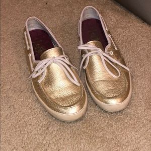 Vans Shoes - Metallic gold vans loafers size 7 Vans Shoes - Metallic gold vans loafers size 7